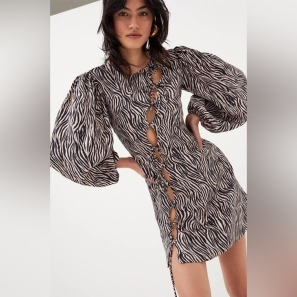 For Love & Lemons Rosita Mini Dress in Black